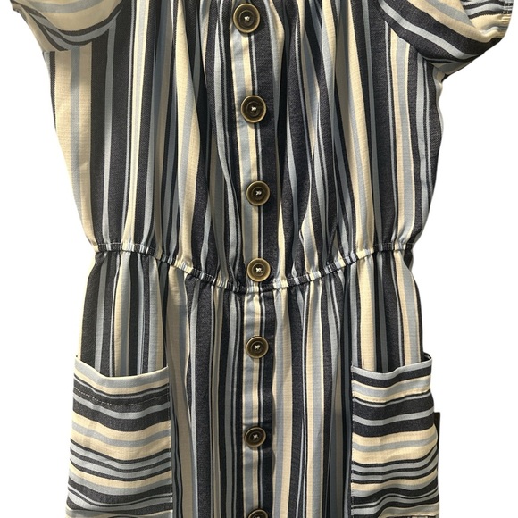 Naïf Striped Blue Dress~ Size M - Picture 2 of 4